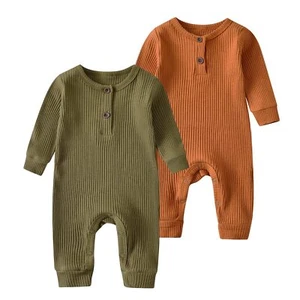 Baby Boy Girl 2 Pack Solid Romper Short/Long Sleeve One Piece Jumpsuits Cloth... - Picture 1 of 7