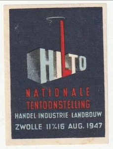 Niederlande - HILTO Nationales Ausstellungsetikett 1947 - Bild 1 von 1