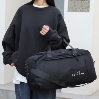 UNBRAND 52x27x25cm Large black sport gym tote new duffle bag travel work gear bag