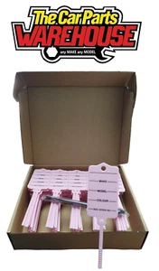 PINK Plastic Key Tags x 200 Workshop Garage Self Locking Car Bike Sales - Picture 1 of 1