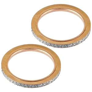 2 Exhaust Muffler Pipe Head Gasket For Yamaha 3Eg-14613-00-00 4X7-14613-00-00 - Foto 1 di 4