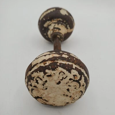 "Perilla de puerta ovalada vintage acero envejecido pintado ornamentado herrajes decorativos 2,75""" Foto 1 de 4