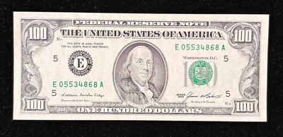 1985 Series $100 Bill- One Hundred Dollar- Vintage - 866 - Image 1 of 2