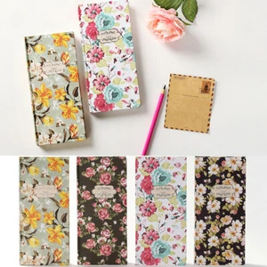Cubierta de flores gatos A5 talla 120 hojas cuaderno de tapa dura con marcador de cinta - Imagen 1 de 27