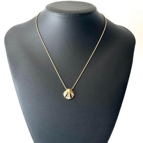 Collana Vintage Christian Dior Conchiglia Strass Ciondolo Oro Presente dal GIAPPONE