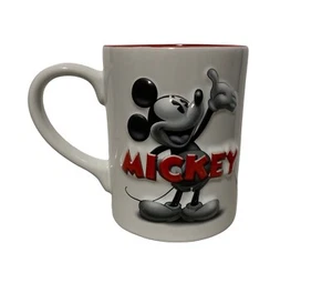 Disneyland Theme Parks Embossed 3D Mickey Mouse Mug White w/ Red Interior - Picture 1 of 7