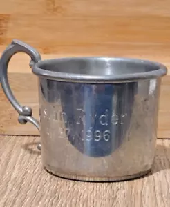 Vintage 2" x Pewter Baby Cup Sheffield England - Imagen 1 de 3