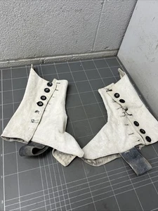 ORIGINAL UNIFORM GAITERS ARMY WW2 BOOT COVERS SCOTTISH REGIMENT AIF GATORS - Picture 1 of 4