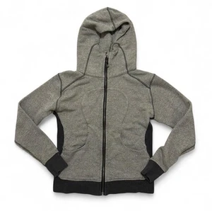 Lululemon heather gray knit scuba zip up jacket - Picture 1 of 6