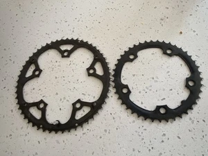 52/42 Kettenblätter 42 52 passend 110 BCD Kurbelgarnitur Shimano Suntour SRAM Campy schwarz - Bild 1 von 7