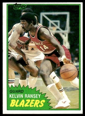 1981 Topps  #W88   Kelvin Ransey   Portland Trail Blazers - Image 1 of 2