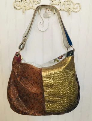 El Barrito кожи Hobo хиппи сумочка сделано в Италии Messenger через плечо большой - Изображение 1 из 4