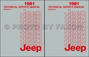 1981 Jeep Repair Shop Manual CJ 5 CJ7 CJ8 Scrambler Cherokee Wagoneer Truck - Picture 1 of 2