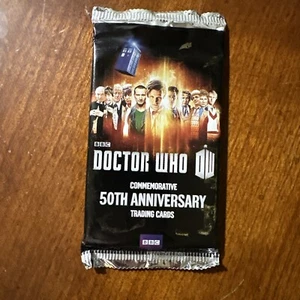 RARE BBC Topps Doctor Who Commemorative 50th Anniversary Trading Cards SEALED - Picture 1 of 2
