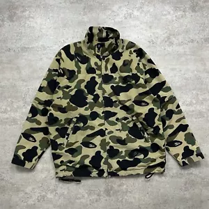 VTG 90s BAPE A BATHING APE OG CAMO WINDBREAKER JACKET SIZE M - Picture 1 of 9
