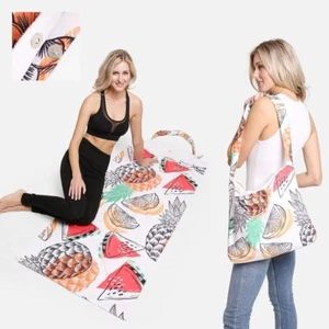ComfyLuxe Mixed Fruit Pattern 2-IN-1 Beach Towel & Tote Bag - Picture 1 of 10