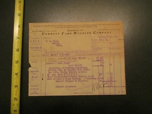 Vermont Farm Machine Company 1909 invoice Letterhead 520 - Picture 1 of 1