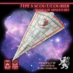 2. Dynastie - 3D-gedruckt Typ S Scout - 28 mm - 1/270 & 1 Zoll Sechskant - Bild 1 von 2