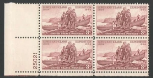Estampillas de 3 centavos vintage sin usar de la expedición Lewis & Clark de Estados Unidos 1804-1954 - Imagen 1 de 2