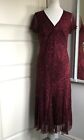 CC COUNTRY CASUALS Jedwabna sukienka Bias Cut lata 30. Styl vintage Rejs Okazja UK 12