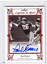 2012 Leaf Legends of Sport Auto Base Bronze Paul Krause Vikings
