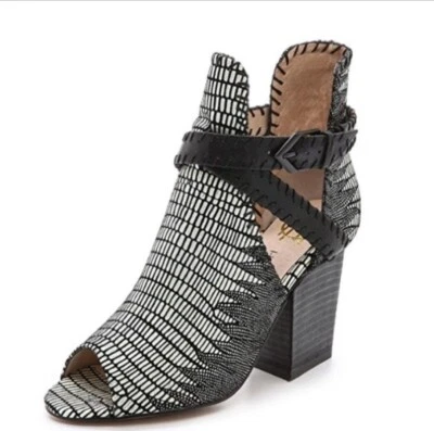 House Of Harlow 1960 Minnie Whipstitch recorte botín de cuero exótico talla 36 arte Foto 1 de 4