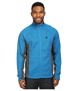 Neu mit Etikett blau Spyder Constant mittelschwerer Herrenpullover mit durchgehendem Reißverschluss $ 149 Größe Large - Bild 1 von 5