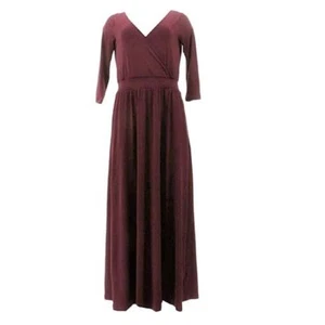 Curations Surplice Knit Maxi Dress (245) X LARGE - Picture 1 of 7