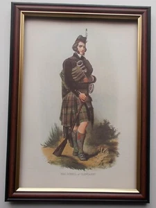 MILITARY PRINT SCOTTISH - MAC DONELL OF GLENGARRY FRAMED - Picture 1 of 2
