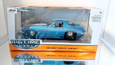 Jada Toys Bigtime Muscle Corvette Stingray Hardtop 1963 in Box 1:24 Mint - Photo 1/4