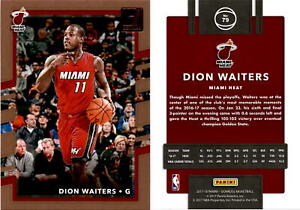 Dion Waiters 2017 Donruss Basketball Card 79  Miami Heat