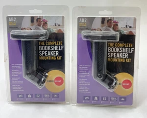 New OmniMount AB2 Audio Basics The Complete Bookshelf Speaker Mounting Kit Black - Picture 1 of 7
