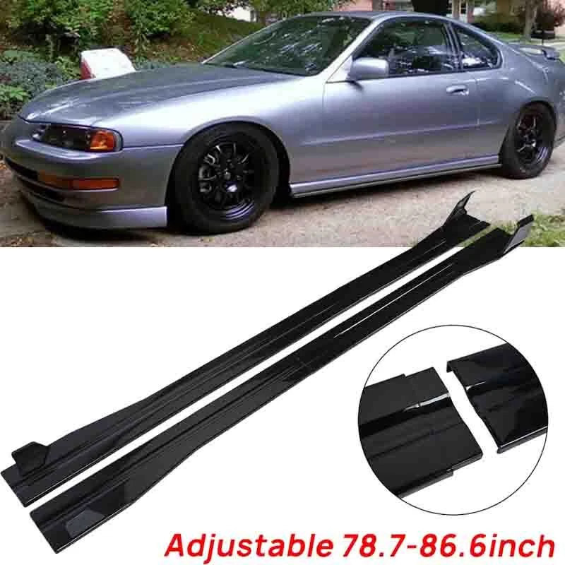 For Honda Prelude SI Car Side Skirts Splitter Spoiler Extension Lip Gloss Black Foto 1 de 4