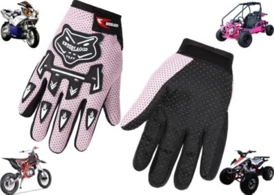 PINK CHILDREN YOUTH KIDS ATV MOTOCROSS MOTORCYCLE DIRT BIKE RIDING GIRLS GLOVES - Imagem 1 de 4