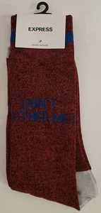 Express Mens Socks Dont Bother Me The Game On, Print Size 8-13 - Picture 1 of 2