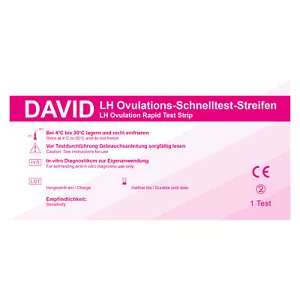 25 x David Ovulationstest Streifen, LH Schnelltest, optimale Sensitivität - Bild 1 von 2