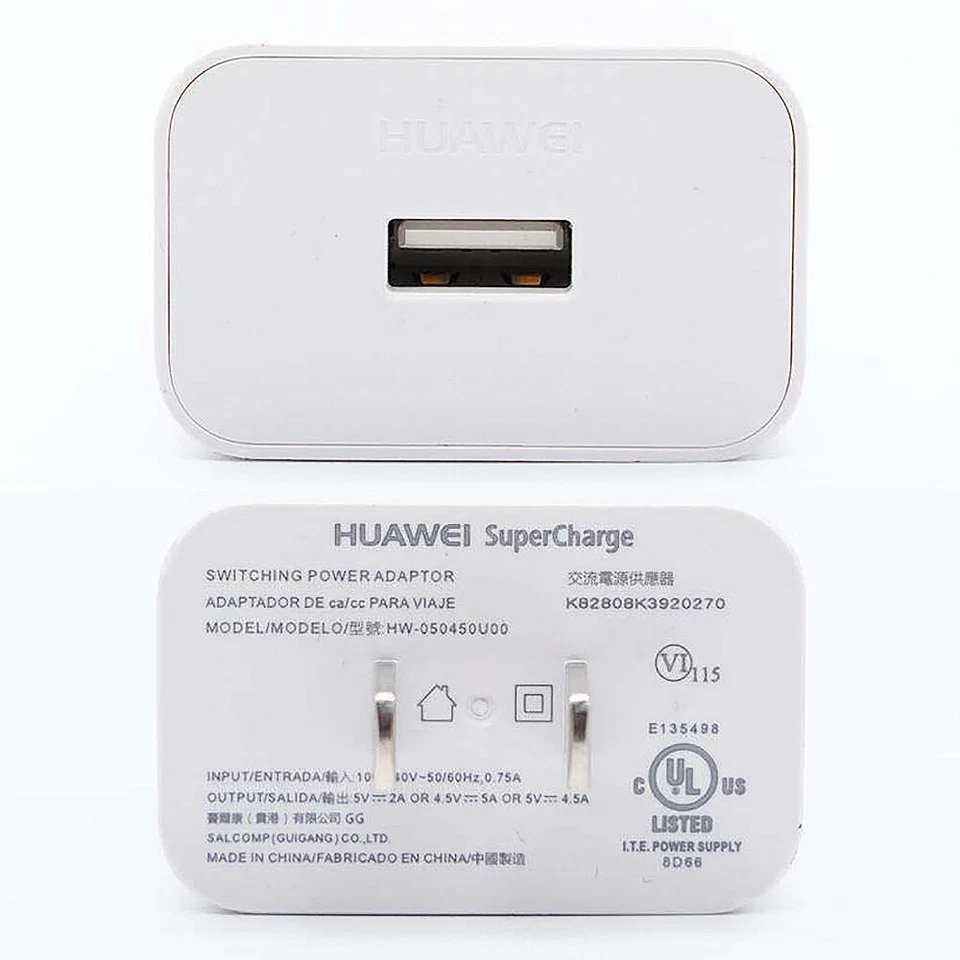 Original Huawei Ap81 Super Charge Fast Charger 22.5w 4.5v/5a With Type C Cable