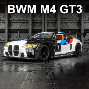 1:24 BMW M4 GT3 Alloy Sports Car Model Diecast Metal Track Racing Car Kids Gift - Picture 1 of 33