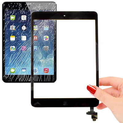 FABRIQUÉ POUR APPLE FOXCONN Vitre Ecran Tactile iPad Mini A1432 Noir Assemblée HOME IC Adhésif Pré-montés