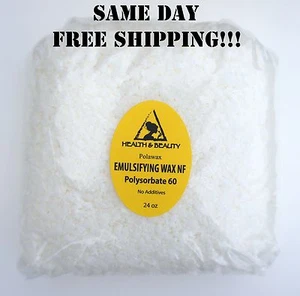 EMULSIFYING WAX NF by H&B Oils Center POLYSORBATE 60 PURE POLAWAX 24 OZ - Picture 1 of 12