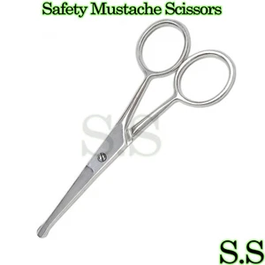 Probe Safety Mustache Ear Nose Pet Grooming Dog Blunt End Scissors Str 4.5" 11cm - Picture 1 of 3