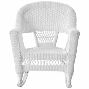 Pemberly Row Wicker Patio Rocker in White (Set of 2) - Picture 1 of 1