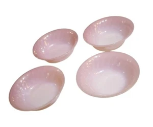 Set of 4 Vintage Fire King Pink Swirl Berry Bowls - Picture 1 of 10