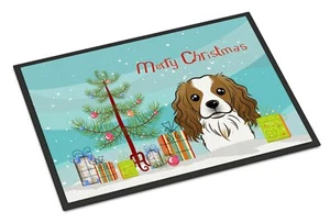 Caroline's Treasures BB1596MAT Christmas Tree and Cavalier Spaniel Doormat 18x27 - Picture 1 of 6