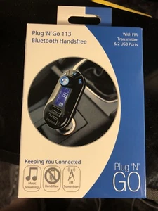 *NOWOŚĆ* Plug N Go 113 Zestaw głośnomówiący Bluetooth z nadajnikiem FM i 2 portami USB - Zdjęcie 1 z 3