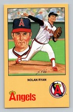 1990 NOLAN RYAN California Angels Postcard Series 2 #4 Artwork by Susan Rini