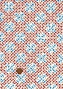 Tela 100% Algodón Francés De Colección Sábanas Rojo Azul Blanco Pequeño Retazos Geométricos - Imagen 1 de 1