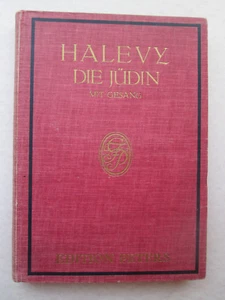 HALEVY DIE JUDEN Mit Gesang EDITION PETERS Grosse Oper GUSTAV F. KOGEL - Picture 1 of 8
