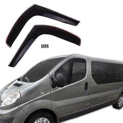 Windabweiser GP Regenabweiser Für Renault Trafic 2001-2014 2-Tlg Set Schwarz - Bild 1 von 4