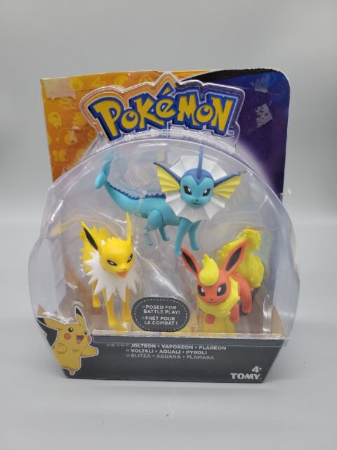 Figuras De Ação Pokémon Eevee, Jolteon, Vaporeon e Flareon